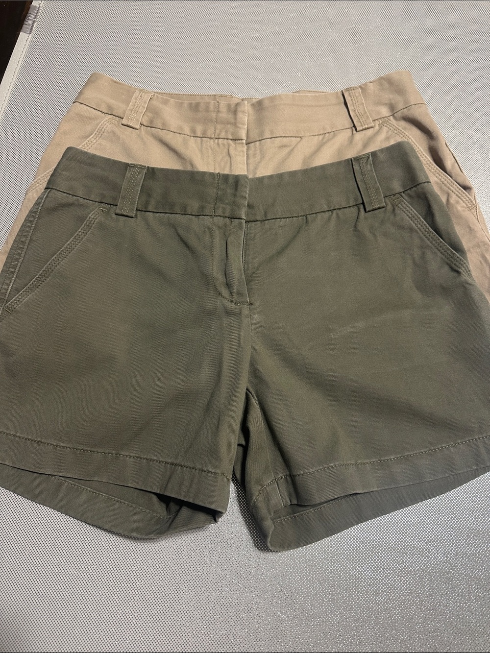 J. Crew Olive and Tan Cotton Shorts Duo